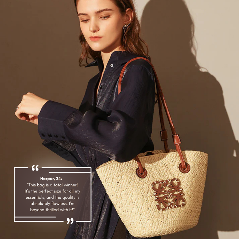 Amelia - Chic Straw Handbag