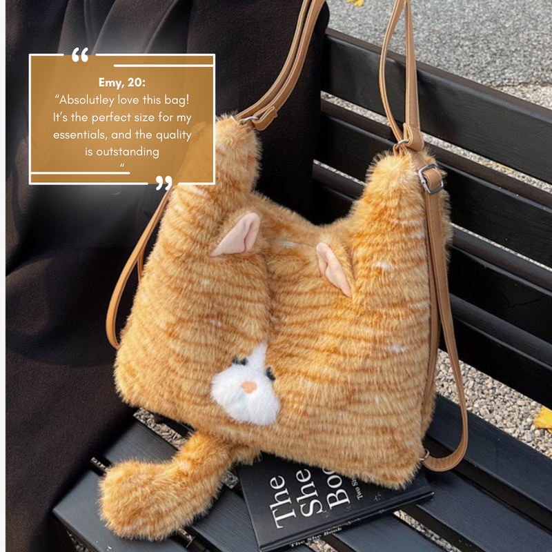 Plush Cute Cat Bag – I Crafted This Adorable Companion Just for You