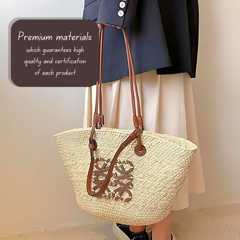 Amelia - Chic Straw Handbag