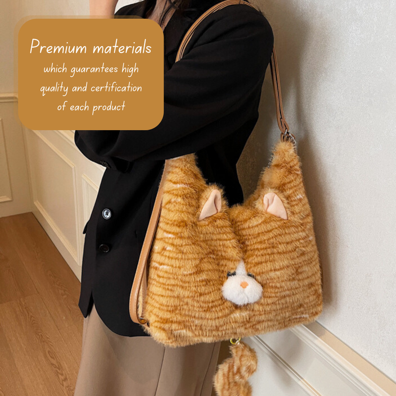 Plush Cute Cat Bag – I Crafted This Adorable Companion Just for You