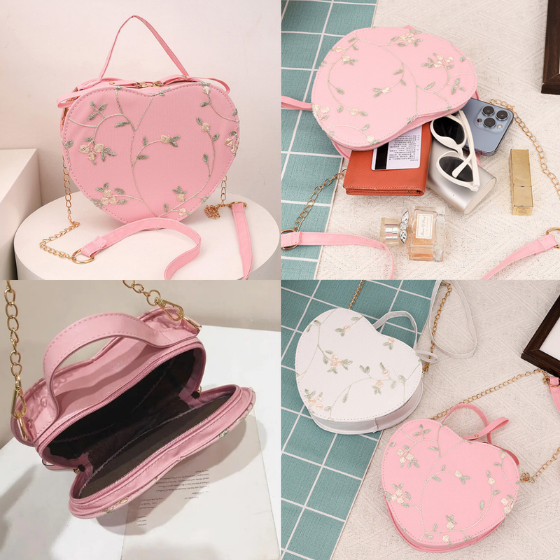 Clara - Peach Heart Love Bag