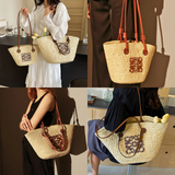 Amelia - Chic Straw Handbag